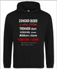 Hoodie Trots op de Boer Heren Zwart 100% Katoen