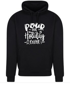 awd is Hoodie zwart met tekst Drink up grumpies