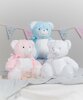 Mumbles Zippie New Baby Bear Knuffel zacht pluche wit roze blauw 40 cm