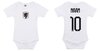 wit wk romper met naam en rugnummer