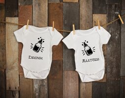 Tweeling rompertje 100% katoen baby