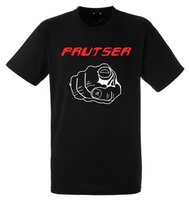 Shirt Prutser bedrukt textiel zwart met vingers S tot XXL