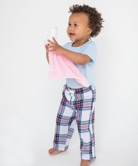 Mumbles Tutteldoekje voor baby roze of blauw 33 x 33 cm 100% polyester pluche