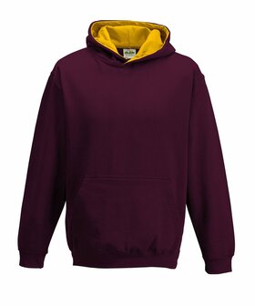 burgundy/ gold