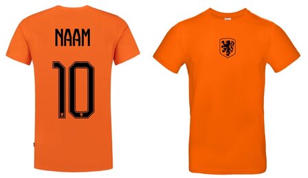Oranje WK shirt met eigen naam en rugnummer