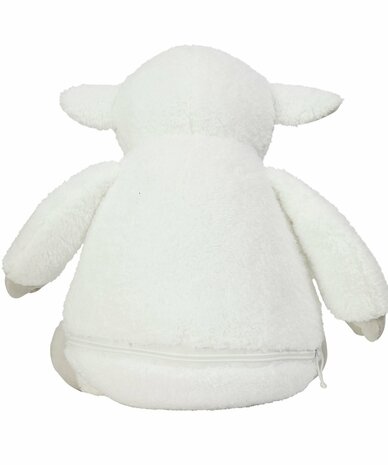 Mumbles Zippie lammetje knuffel cr&egrave;mekleurige vacht met grijze accenten 21 cm