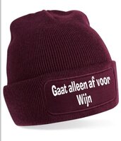 Gaat alleen af voor wijn Muts
