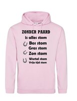 Kinder hoodie "alles stom zonder paard"